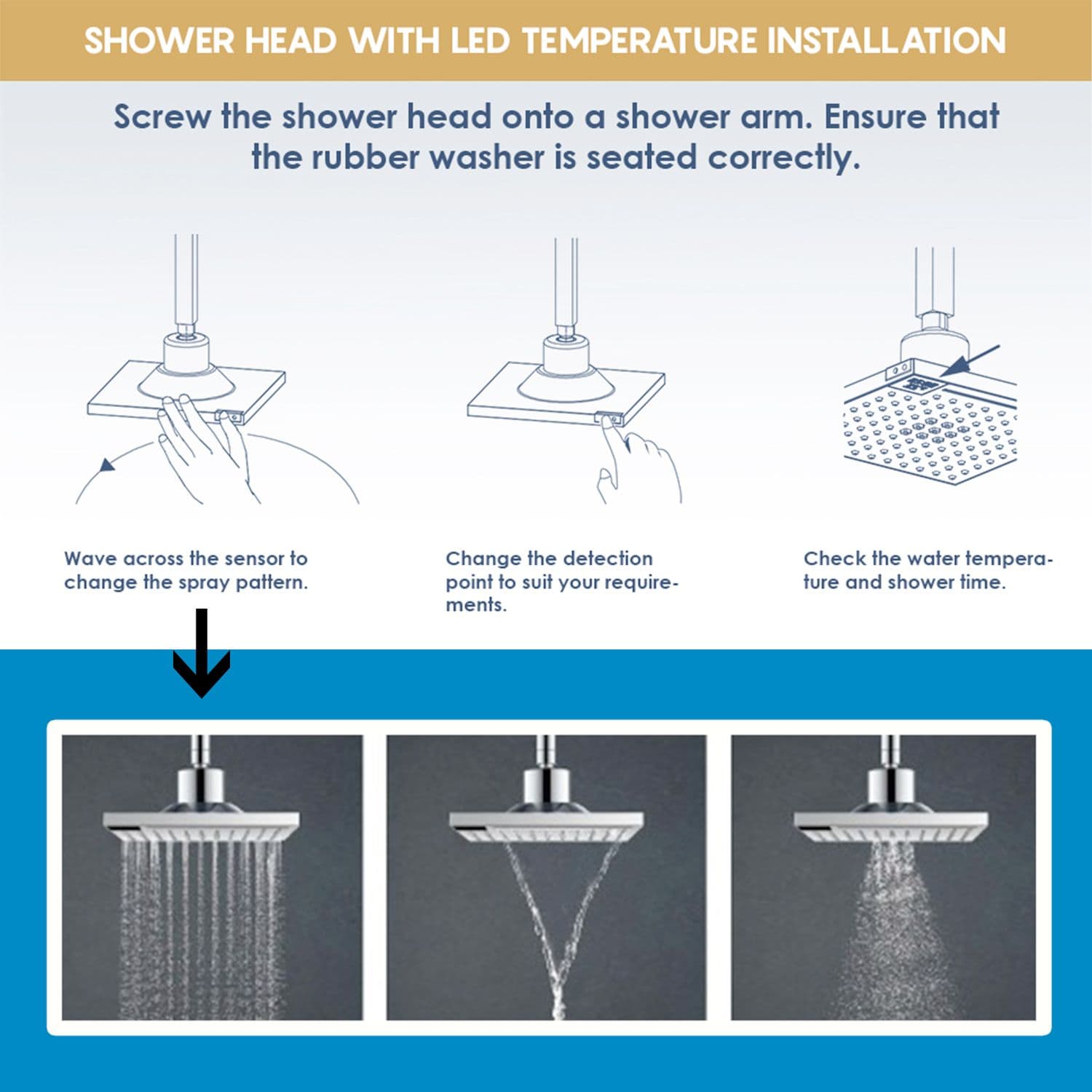 Woven Gold Smart Shower 4